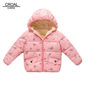 

CROAL CHERIE Children Outerwear Fleece Coat Winter Baby Girls Jackets Coat Infant Warm Baby Parkas Thick Kids Hooded Clothes
