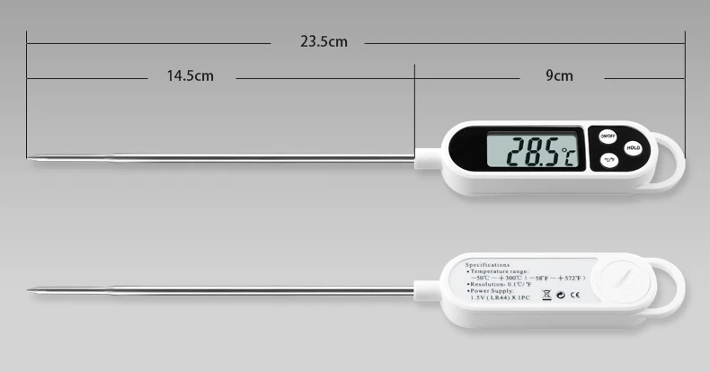 Цифровой бытовой термометр для еды, измеритель температуры горячей воды, зонд, кухонная печь, барбекю, термометр для приготовления мяса