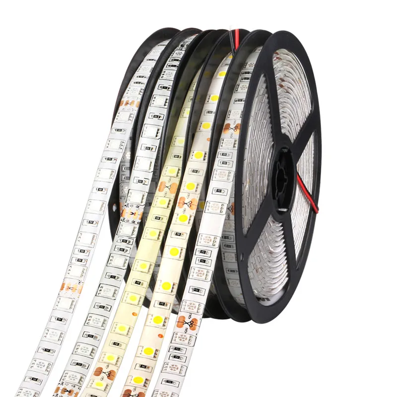 #cheap LED Strip 5050 DC24V Waterproof Flexible LED light safe ribbon light 5M 300Leds RGB White Warm white indoor decoration