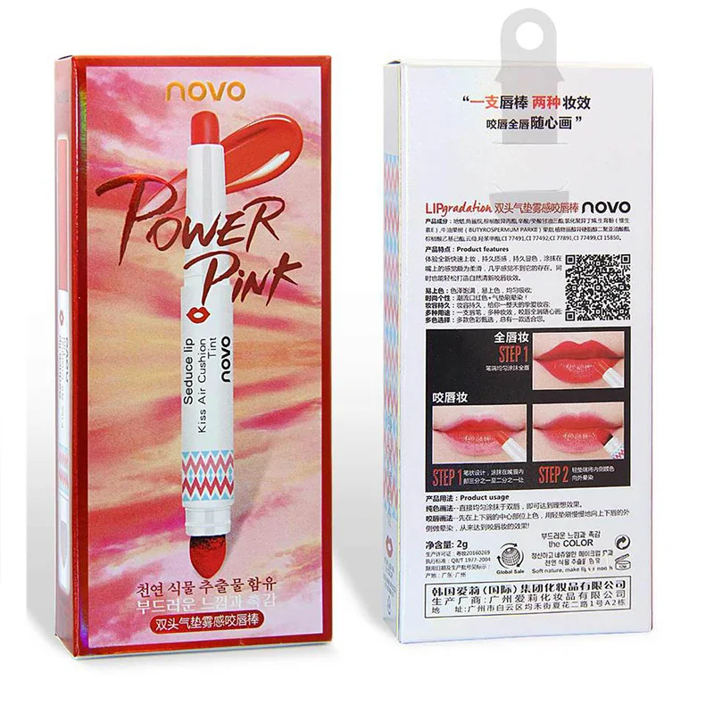 

NOVO Lipstick Lip Makeup Lip biting Double Head Air Cushion Lipstick Long Lasting Matte Lipstick Lip Blam Cosmetic Batom