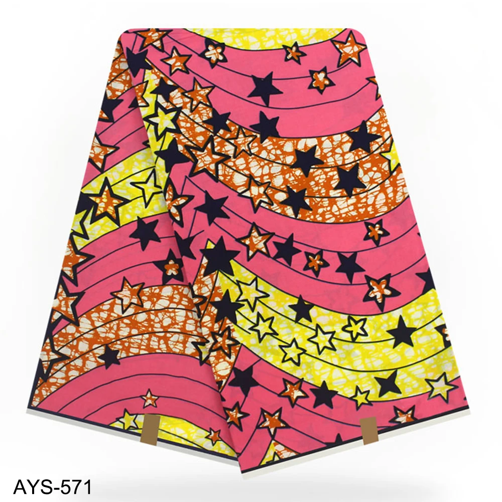 

22 Design comfortable African print wax fabric 100% cotton traditional Ankara real batik Wax Fabrics AYS-558-580
