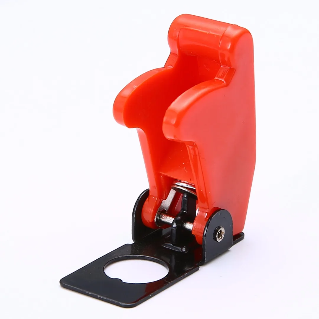 High Quality 1 Set Toggle Switch Cover ON/OFF SPST Toggle Switch Metal Lever Car Dash Light with Missile Cover