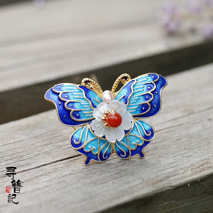 Hanfu аксессуары классическая головной убор шпилька Боб ищет маленькая бабочка