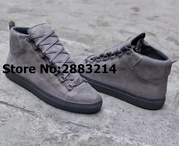 

High Quality Arena Sneakers Genuine Leather Designer Shoes High Top Trainer Casual Walking Shoes 38-46 Red Black Blue White Gray