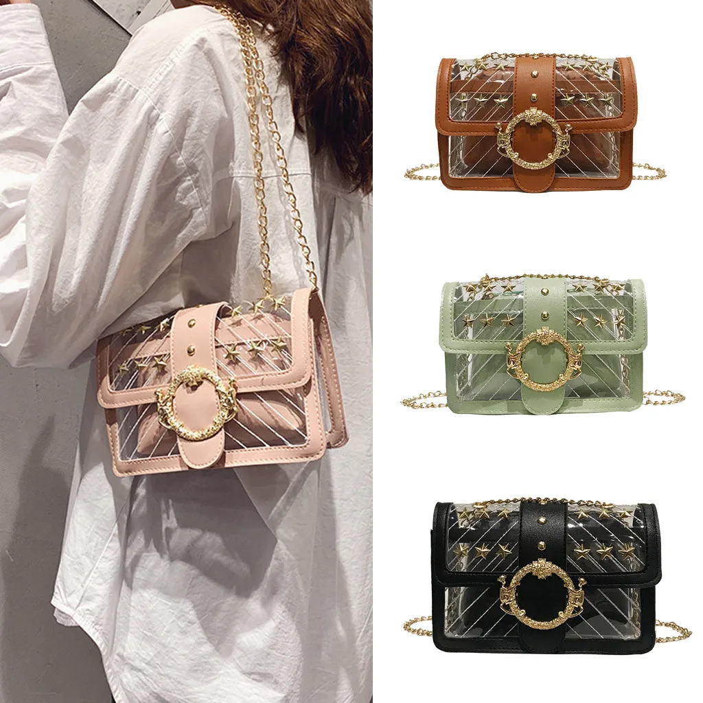 Luxury handbags women bags designer small Crossbody bags for women Casual Solid Color Transparent Handbag Wild Diagonal Package