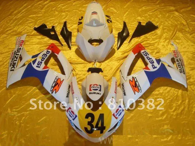 

ABS White Fairing Kits for K6 2006 2007 GSXR600/750 GSXR600 750 K6 06 07 GSXR600 GSXR750 2006 2007 Motorcycle Fairings set