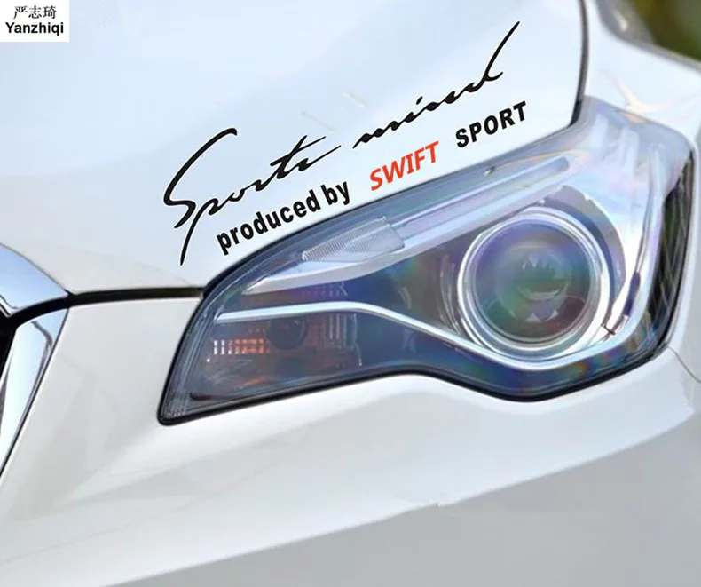 

1pc Auto Front Head Lamp Eyebrow Sport Sticker Engine Hood PVC Decal Car Styling for for Suzuki Swift car Accessories