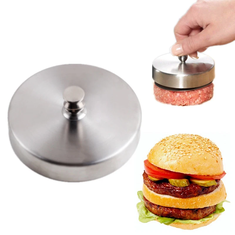 

9.5cm Round Shape Hamburger Press Aluminum Alloy Hamburger Meat Beef Grill Burger Press Patty Maker Mold