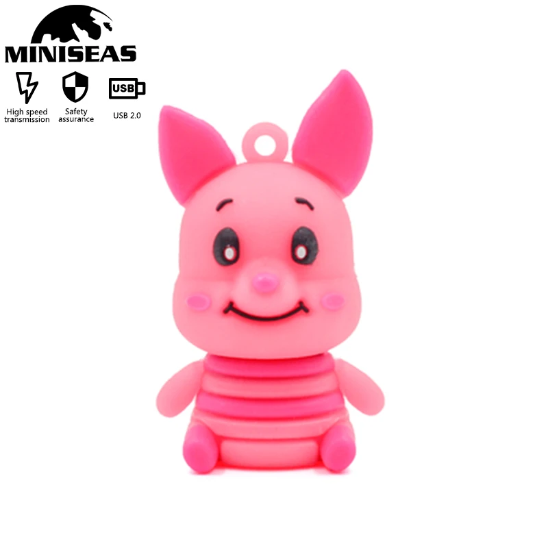 

Cheap Cartoon animado Pooh USB flash drive 4GB 8GB 16GB 32GB pen drive Cute tigger usb stick 64GB pen drive usb flash MINISEAS