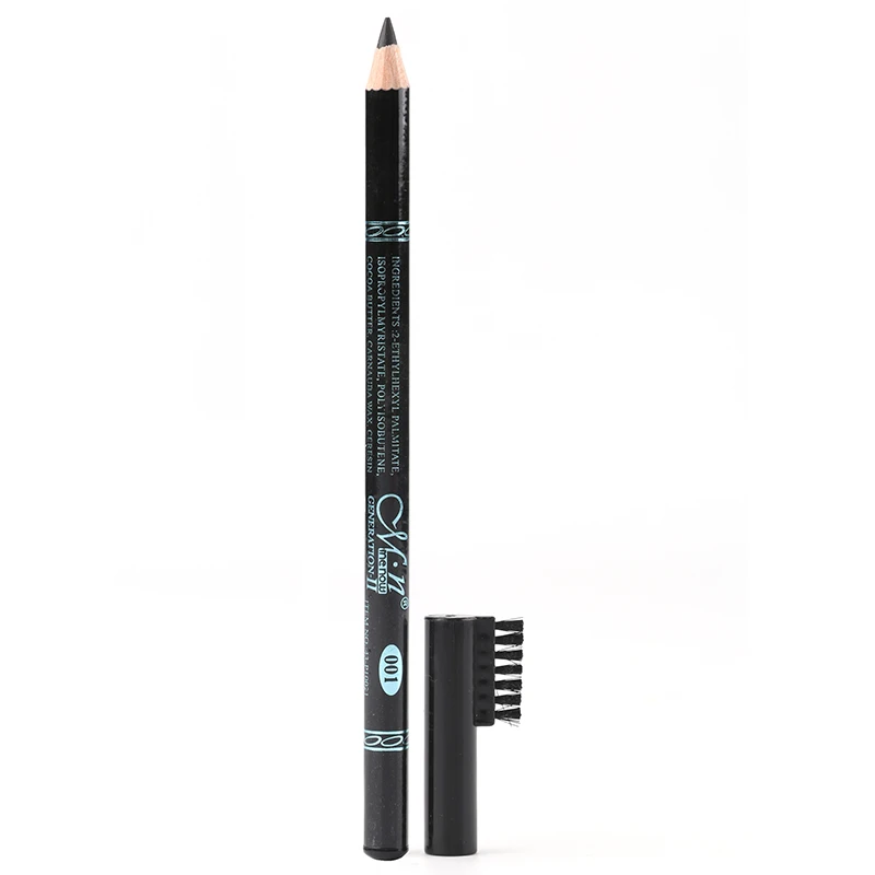 

Black Color Double Head Eyebrow Eyeliner Pencil With Eye Brow Brush Waterproof Long Lasting Women Eyes Makeup Beauty Cosmetics