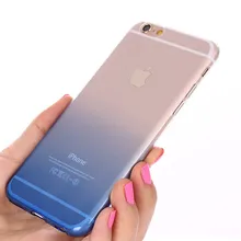 Ultra Thin Glitter Gradient TPU Case For iPhone 5 5S X 6 6S 7 Plus Mobile Phone Case Slim Soft Silicone Gel Cover Capa Fundas