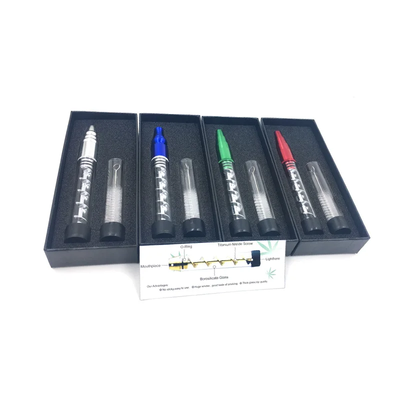 

The latest popular smoke furnace, metal glass tube 140mm tobacco burner, tobacco burner, gift box packaging, free delivery