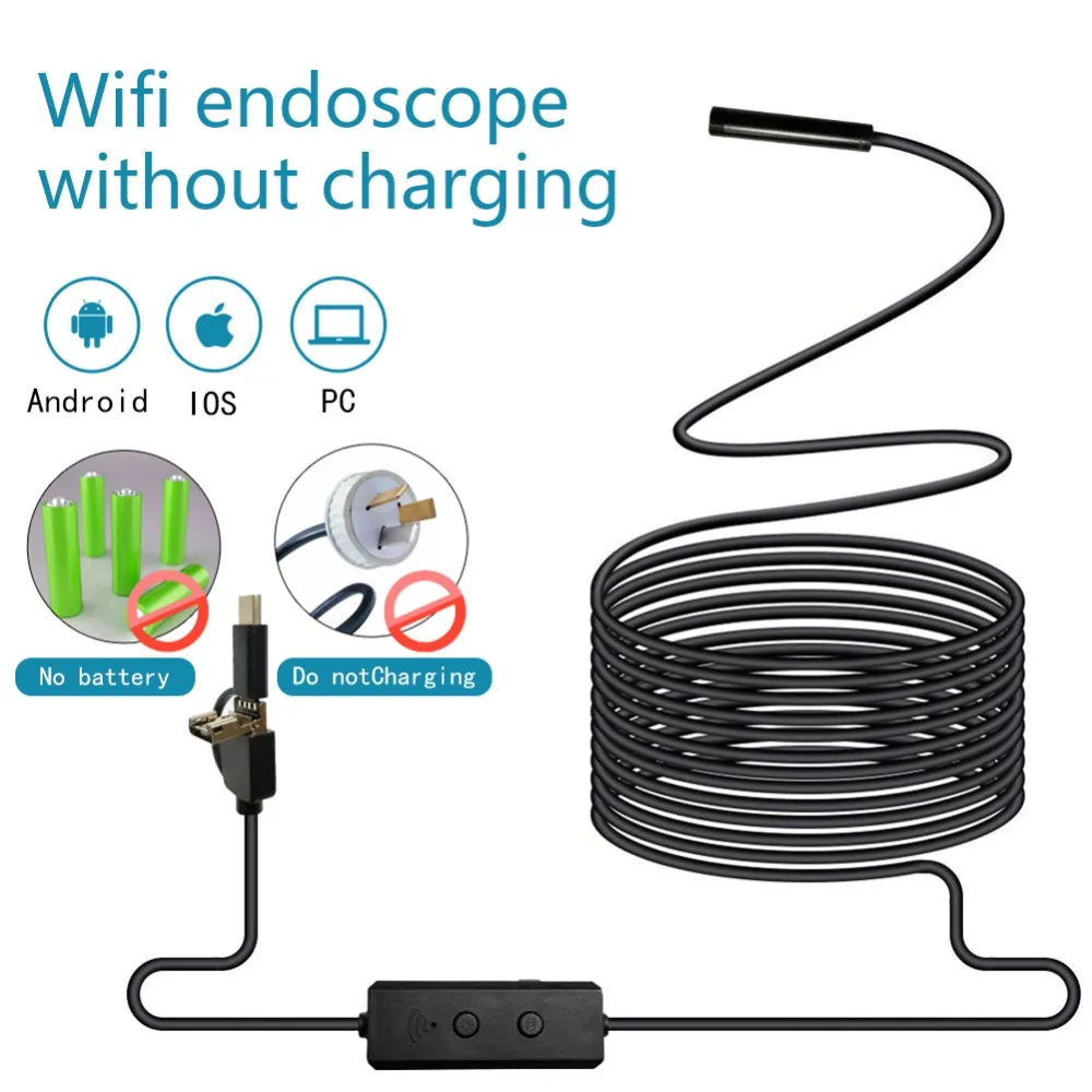 font b Wireless b font Endoscope WiFi Borescope Inspection Camera 720P HD Snake Camera With
