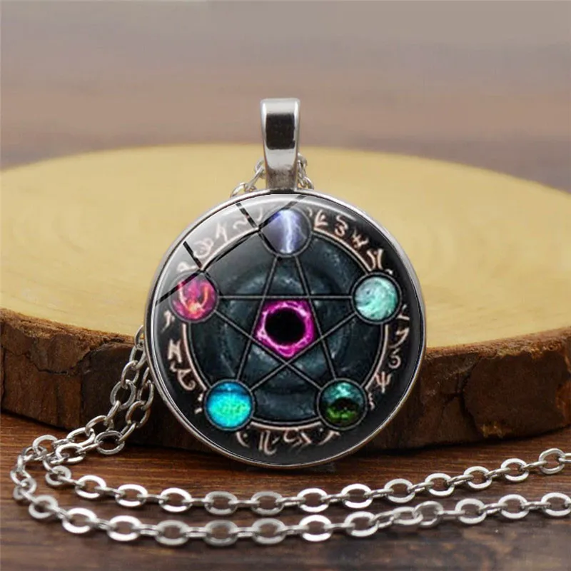 

2018 New Arrival Blood Moon Pendant Necklace Nebula Astrology Gothic Galaxy Outer Space Mens Womens Glass cabochon jewelry