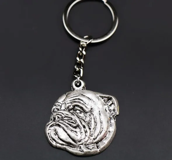 ANTIQUE SILVER G. SKY Новая мода английский брелок с бульдогом Ювелирные изделия популярный бульдог брелок - Цвет: ANTIQUE SILVER