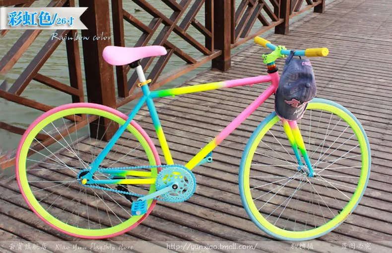 Discount New X-front brand colorful carbon steel 26 inch fixed gear rear pedal brake bicicleta student bike road bicycle 10 Discount New X-front brand colorful carbon steel 26 inch fixed gear rear pedal brake bicicleta student bike road bicycle 10