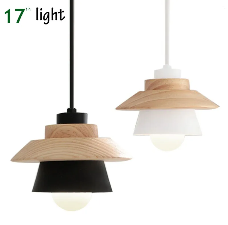 Us 58 3 45 Off Modern E27 Scandinavian Style Korea Design Simple Wood Aluminum Pendant Lights Suspension Luminaire Lamp Black White In Us 58 3 45 Off Modern E27 Scandinavian Style Korea Design Simple Wood Aluminum Pendant Lights Suspension Luminaire Lamp Black White In