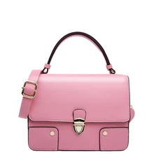 Japan And Korean Style Solid Color Flp Small Bag Women Fashion Patchwork Ladylike font b Handbag
