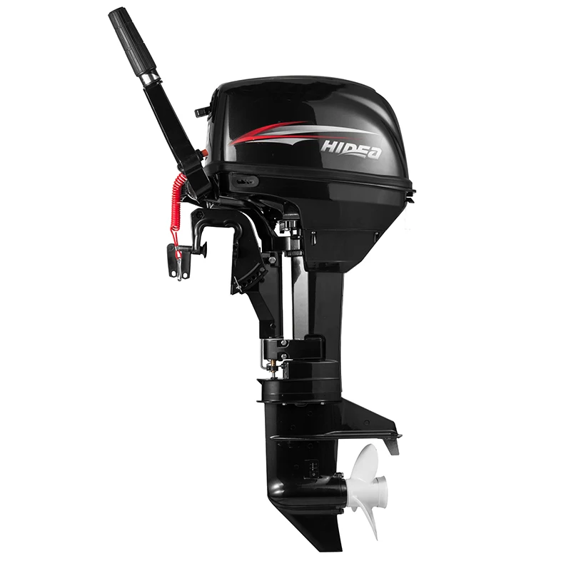 Лодочный 2 тактный двигатель Hidea 9.8HP с длинным валом подвесной мотор для