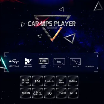 

Bluetooth Rear View Camera Car Auto Video Radio MP5 Player AUX FM P30 Support Drop Shipping August 11