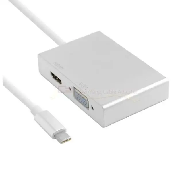 Cablecc USB-C USB 3.1 Type C to HDMI Digital AV /& VGA /& USB HUB OTG Adapter for Laptop Macbook Pro