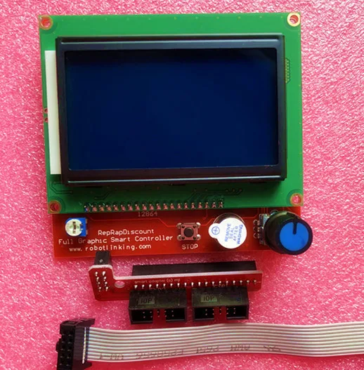 

5sets/lot 3D printer smart controller RAMPS 1.4 LCD 12864 LCD control panel blue screen