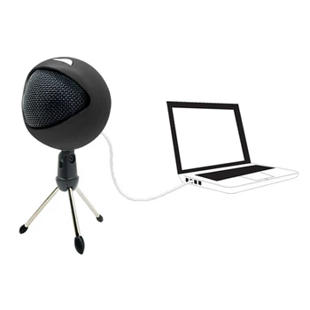 

Handheld Condenser USB Microphone for Computer Studio with Adjustable Length Stand Multifunction Microphone