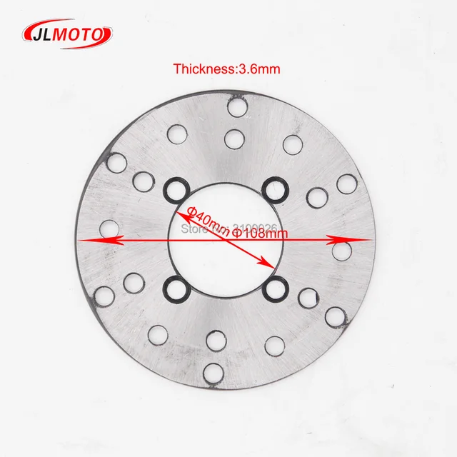 1Set 2 in 1 Foot Lever Hydraulic Disc Brake 108mm/110mm Disc Fit For ATV 50cc 110cc 49cc Bike Go Kart Buggy UTV Scooter Parts 5