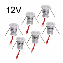 6 шт. Светодиодный точечный светильник встраиваемый шкаф мини Точечный светильник водонепроницаемый светильник напольный шкаф витрина дисплей светильник 1 Вт DC12V KL