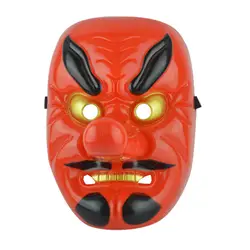 Креативная японская игра собака Хэллоуин маска буддийская маска японская самурайская маска Красный Хэллоуин поделка из пластмассы маска