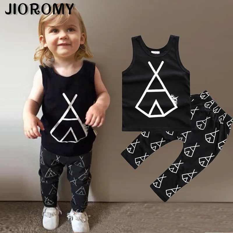 Infant Clothing Boys And Girls Baby Clothes Vest Pants 2 Sets INS Style European Child's K1 | Детская одежда и обувь