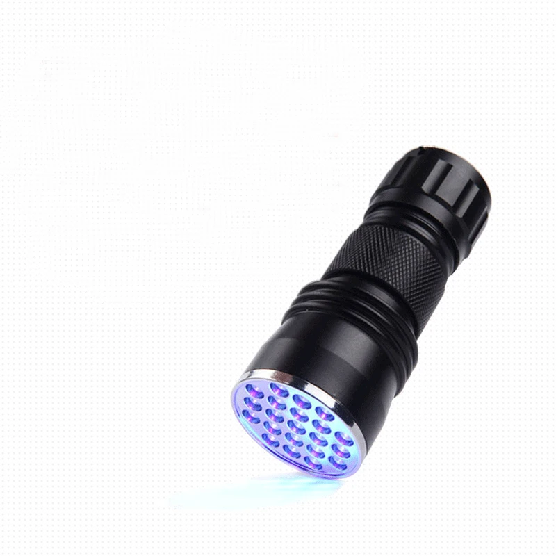 

3xAAA 21 LED UV Purple Light Flashlight UV Green Oil Curing Small Violet Light Money Checkout Counterfeit mobile phone repair