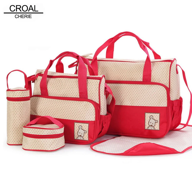 CROAL CHERIE 39 28 5 17CM 5pcs font b Baby b font Diaper Bag Suits For