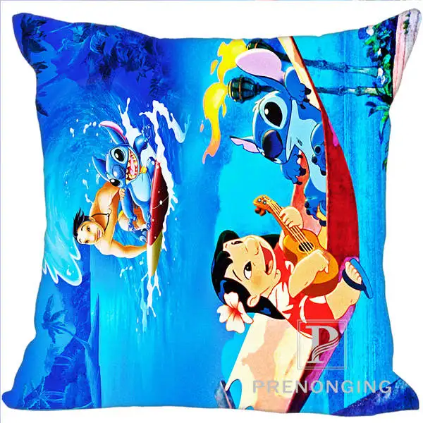 

Custom Pillowcase Cover Lilo Stitch Square Zipper Pillow Cover Print 40x40cm,45x45cm(One Side)#180117-139