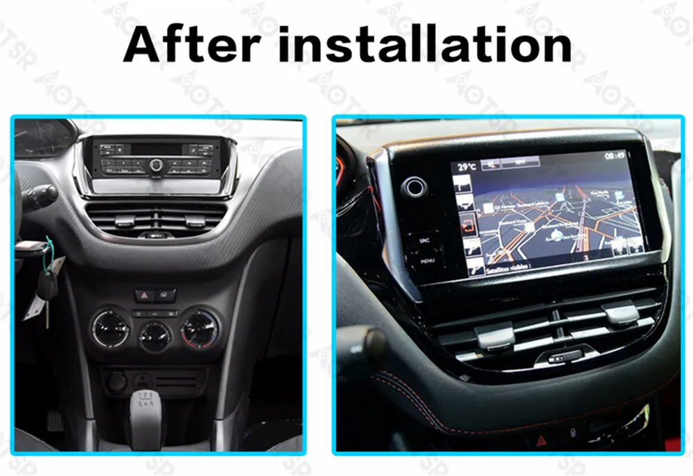 Sale Aotsr Android 8.0 GPS Navigation Car DVD Player For PEUGEOT 208/2008 2015+ Multimedia 2 din Radio Recorder Navigation Bluetooth 1