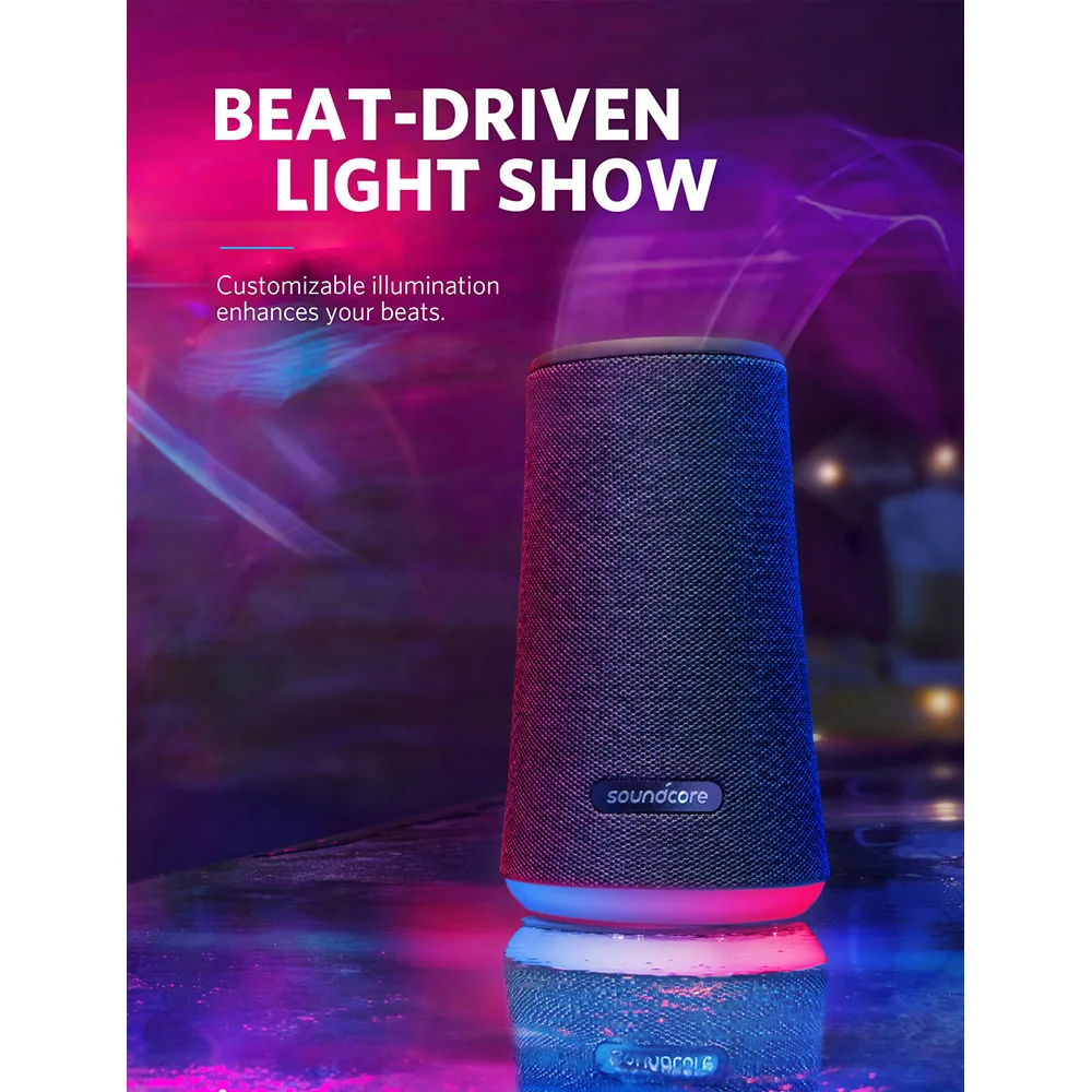  Soundcore Flare+ Portable Bluetooth Speaker by Anker Huge 360' Sound IPX7 Waterproof Bigger Bass Am