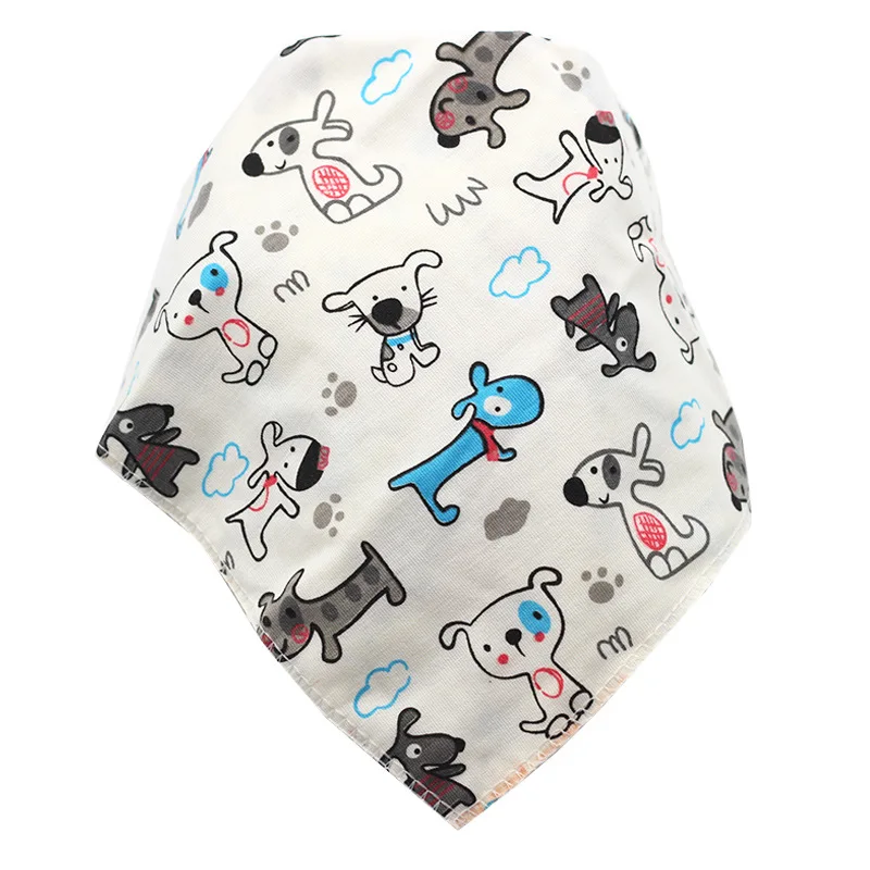 Cotton Bandana Bibs Baby Babador Feeding Smock Infant Burp Cloths Cartoon Saliva Towel Baby Eating Accessory Soft Baby Stuff