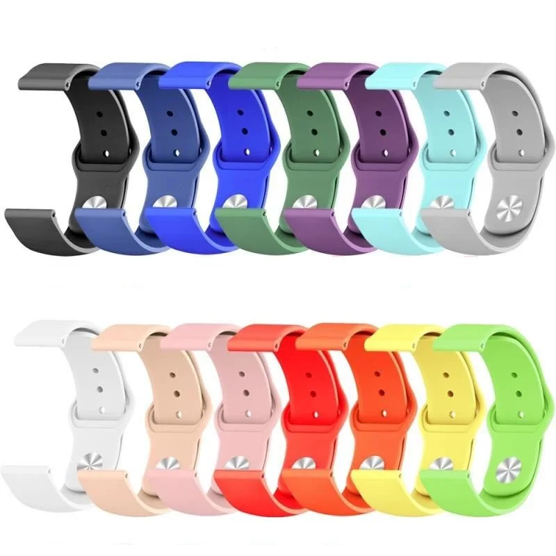 20 мм Силиконовые мягкие полосы для Xiaomi Huami Amazfit ремешок Bip ремень часы браслет для galaxy Watch 42 мм/gear S2 спортивный браслет