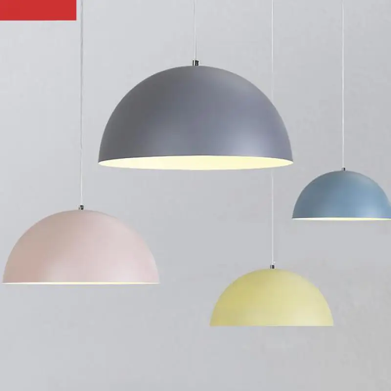 

Modern Minimalist Single Head Aluminum Personality Semicircular Led E27 Pendent Lamp For Restaurant Club Office Lamps 1098