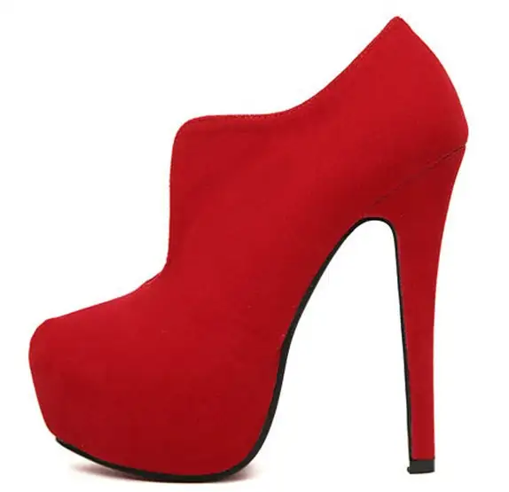 red bottom booties boots