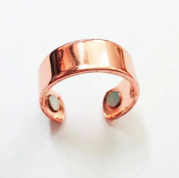 

2017 new fashion rose gold color magnet adjustable ring for women men unisex simple style punk opening health ring jewelry