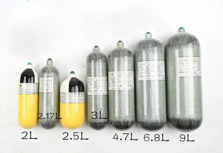 

High Quality SCBA Cylinder Carbon Fiber Cylinder Small Composite Bottle PCP Cylinder 2.17L 2170CC