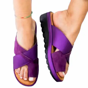 

Summer Women Clip Toe Faux Leather Cross Strap Platform Sandal Shoes Flip Flops Platform Flat Sole Sandal