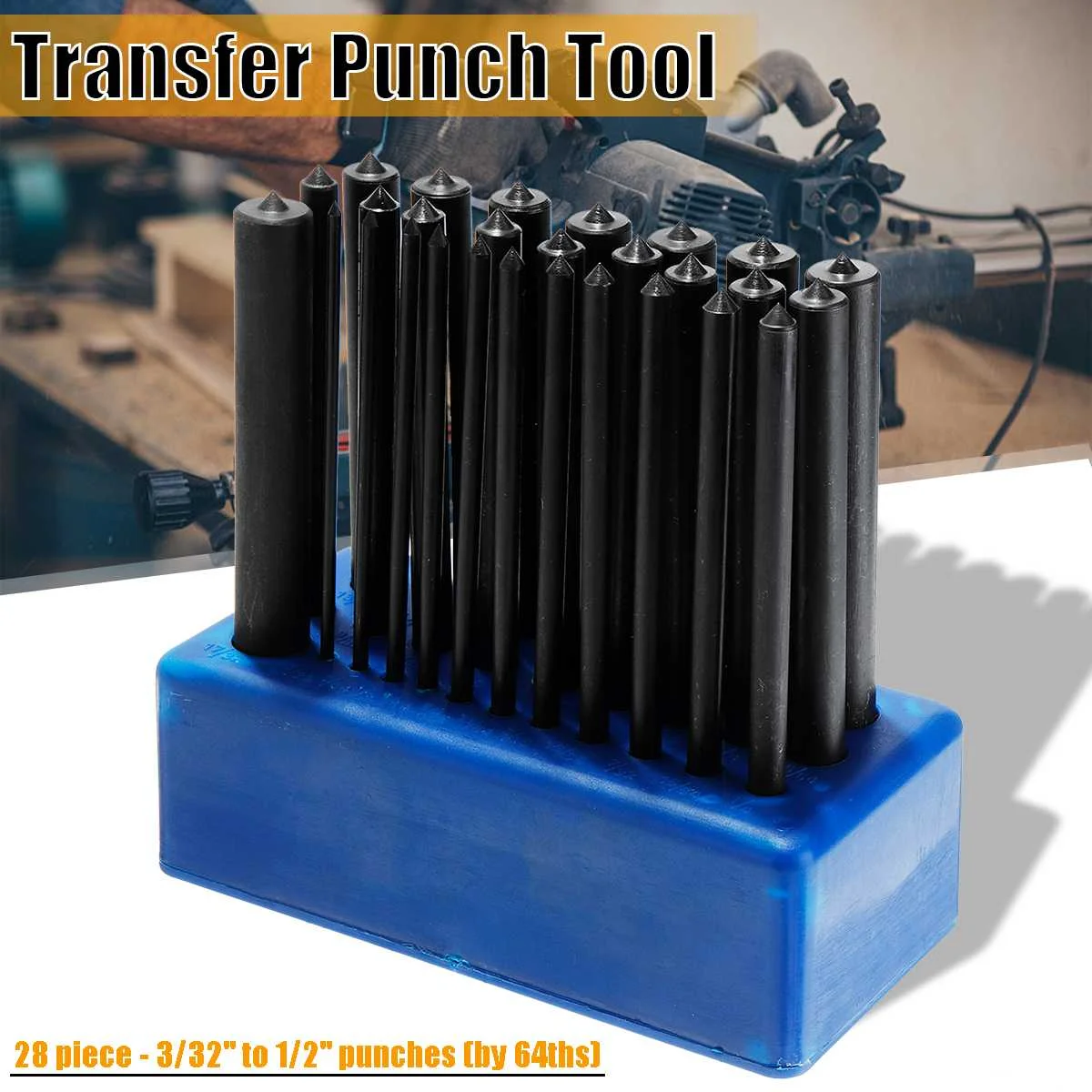 

28pcs 120mm Transfer Punch Set Carbon Steel Hand Tools Machinist Thread Punches Kit Tool Sets High Durability