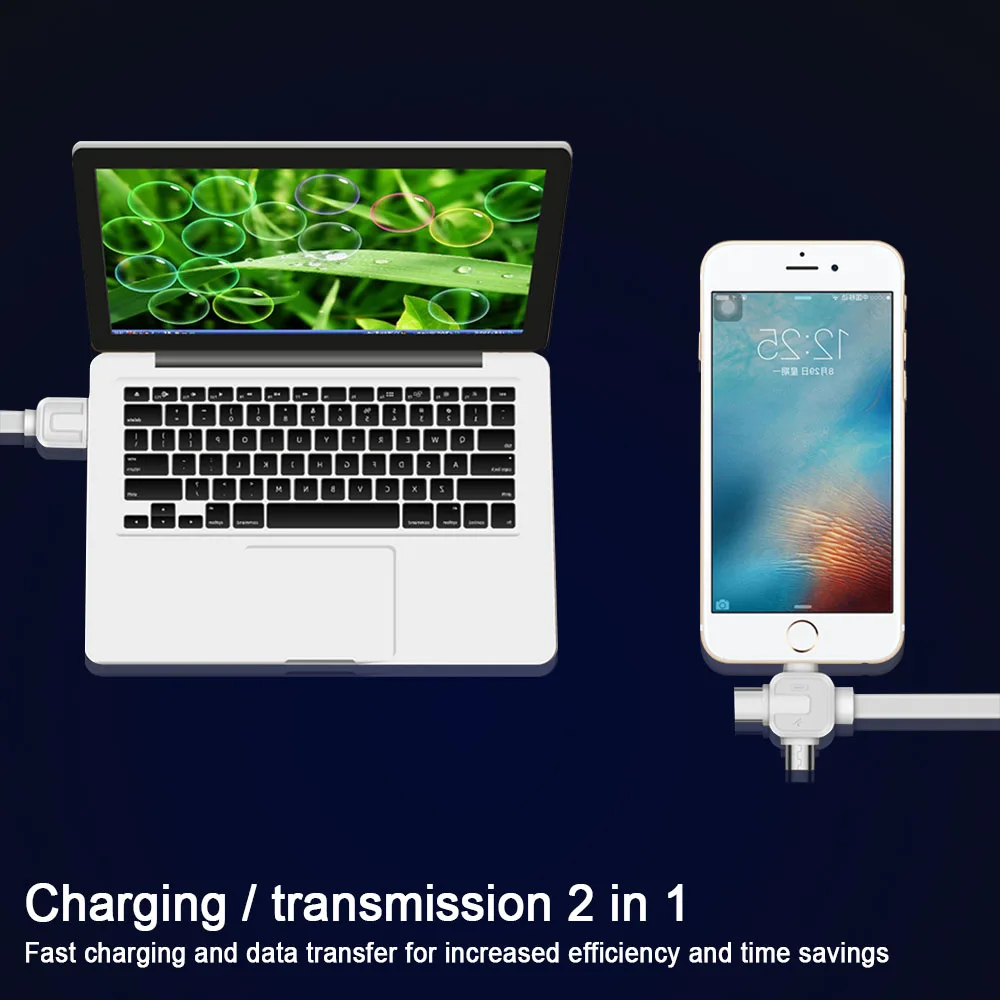 3 в 1 кабель для быстрой зарядки и синхронизации данных IPhone 7 8 6 Plus X Xiaomi TPE Micro USB Type C