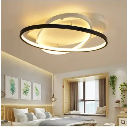 

Creative personality oval bedroom lamp Simple modern atmosphere study bedroom bedroom ceiling lamp Nordic style led lamps