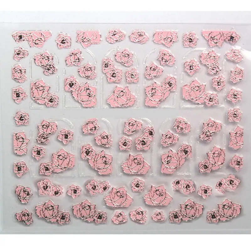 Mtssii Рождественские Ползунки для ногтей осень кленовый лист наклейка s для ногтей искусство наклейки розовый цветок для ногтей аппликация 1 шт - Цвет: J49283