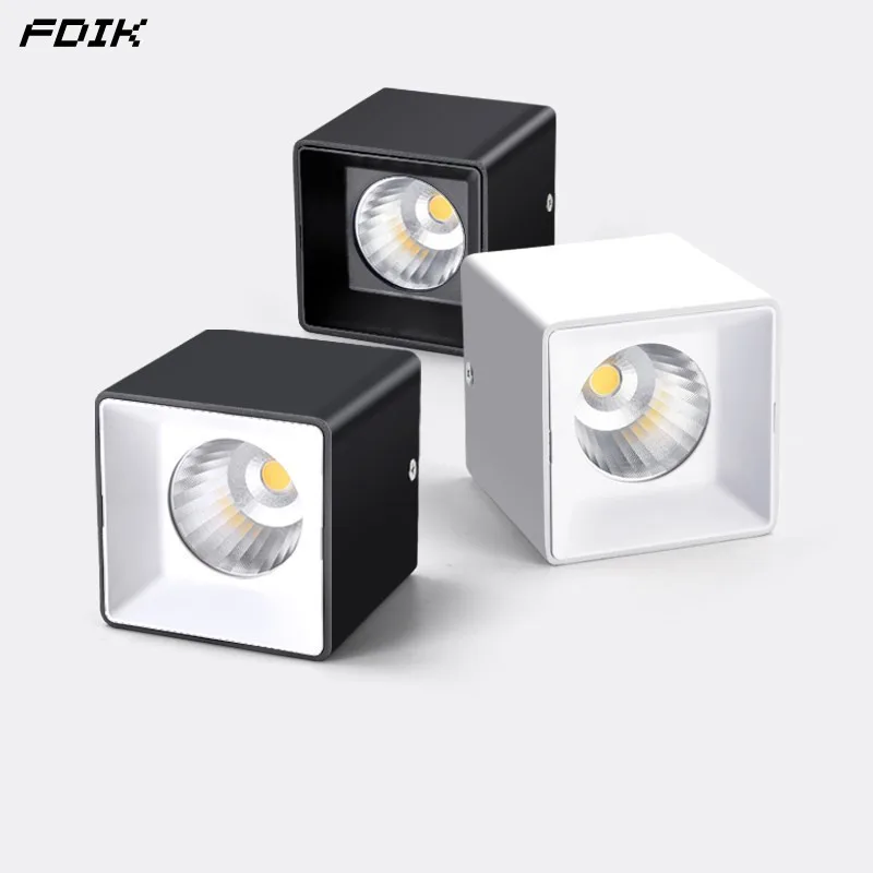 

Suspended Square LED Downlights 10W15W COB LED Ceiling Spot Lights AC110-240V LED pendant lights Warm Cold White Indoor Lighting