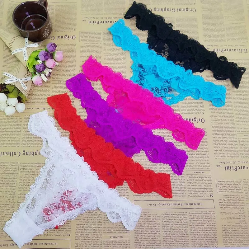 Новые разноцветные сексуальные удобные кружевные Трусы-стринги, нижнее белье для женщин, 1 шт. ah852 - Цвет: zhx99