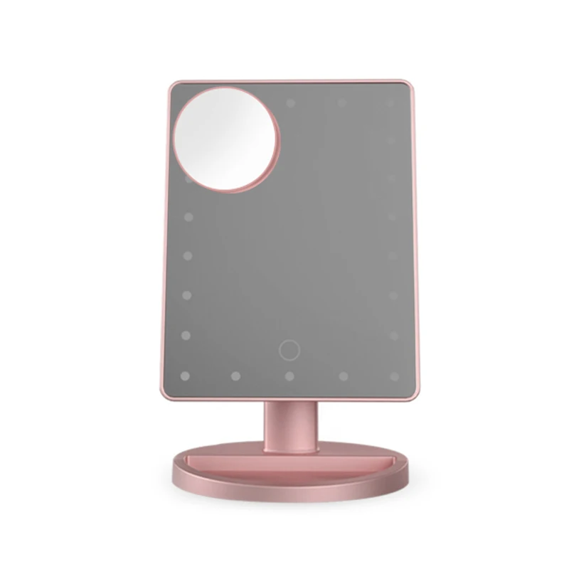 22 светодиодный светильник с сенсорным экраном 1X 10X увеличительное зеркало для макияжа настольная столешница яркий регулируемый USB кабель или батарея использовать 16 ламп - Цвет: 22 LED Light Gold